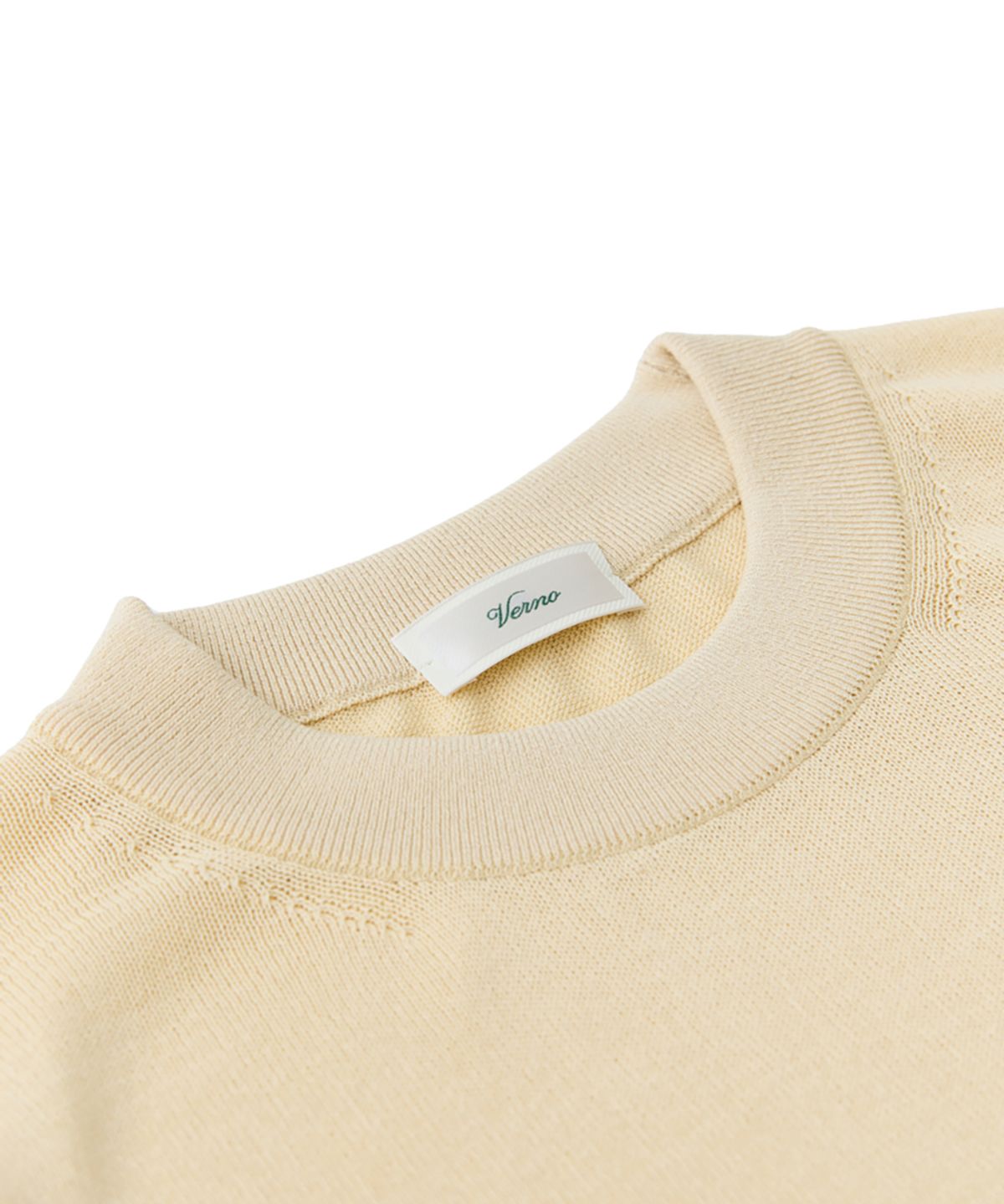 베르노(VERNO) 26SS LL Long sleeve round-neck knit Ecru