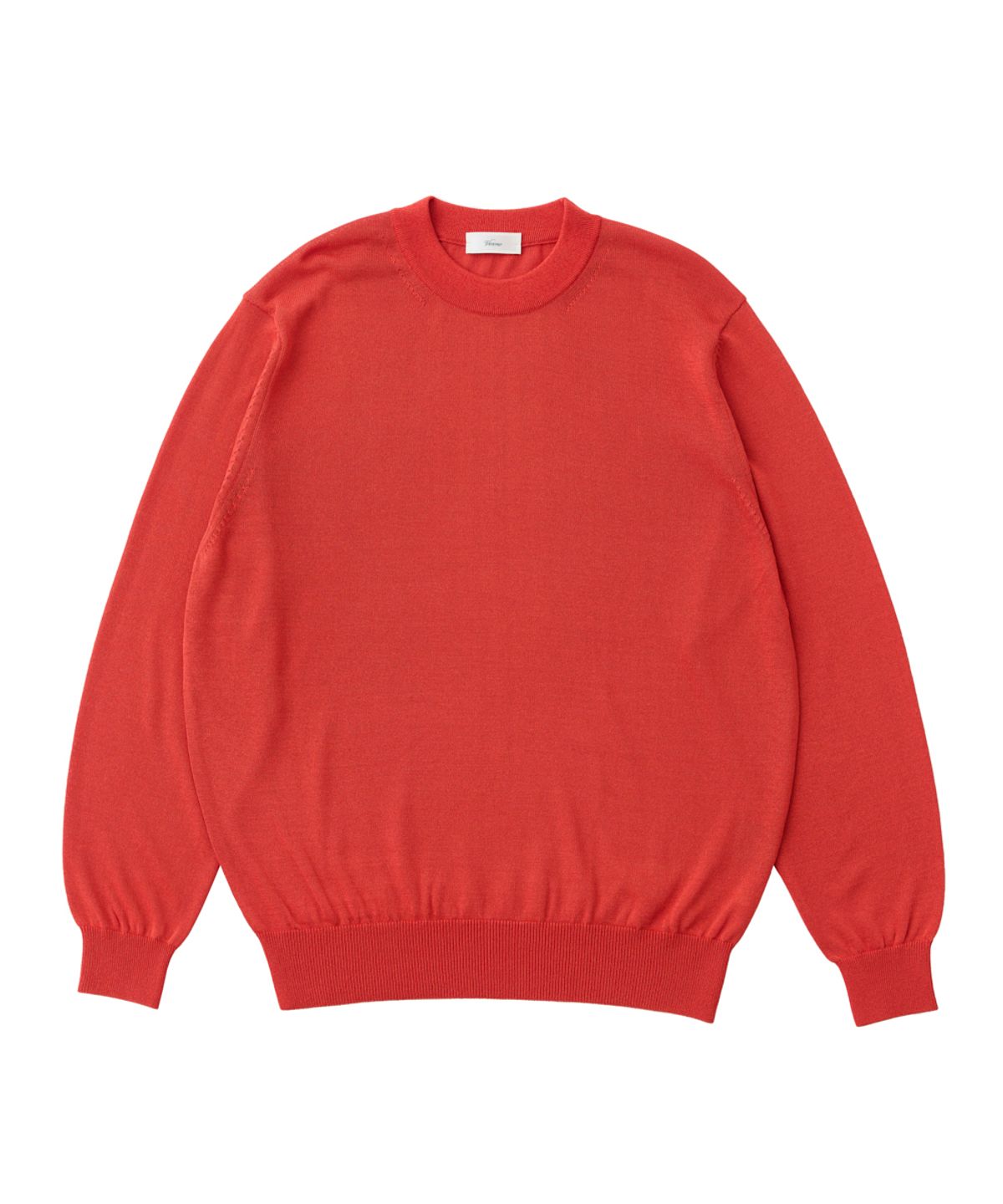 베르노(VERNO) 26SS LL Long sleeve round-neck knit Vermilion