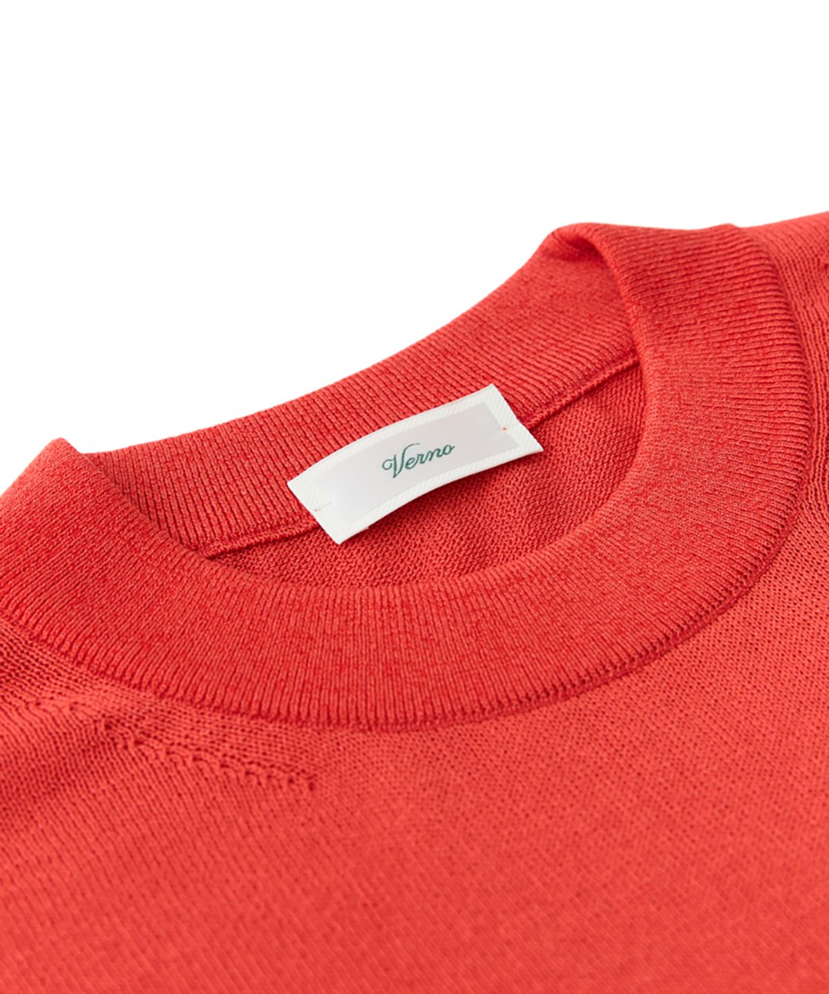 베르노(VERNO) 26SS LL Long sleeve round-neck knit Vermilion