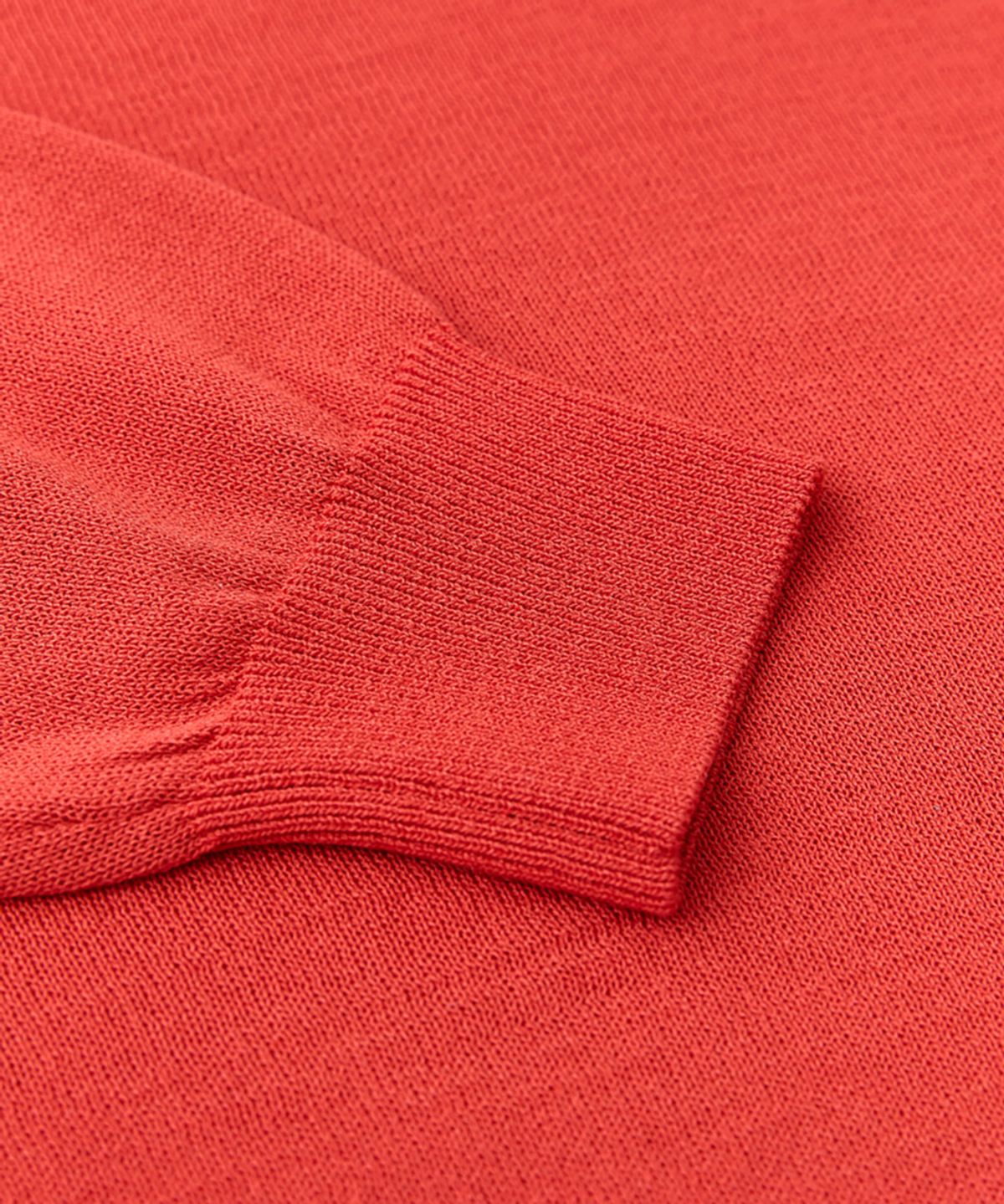 베르노(VERNO) 26SS LL Long sleeve round-neck knit Vermilion