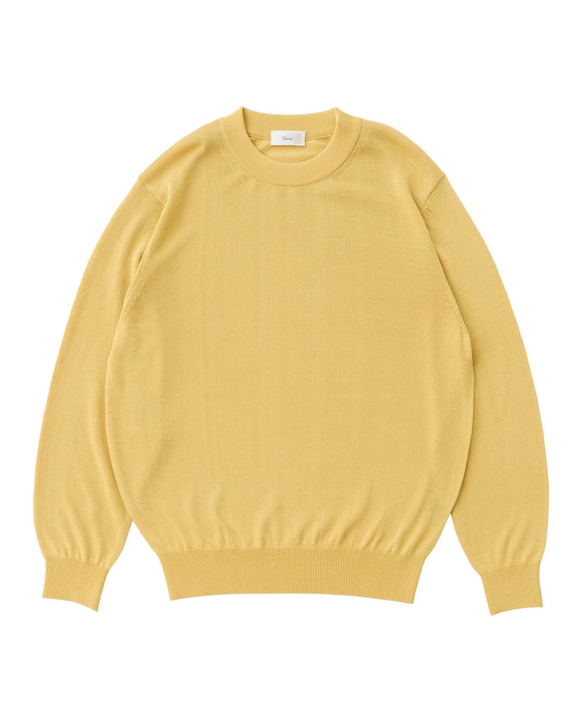 베르노(VERNO) 26SS LL Long sleeve round-neck knit Yellow