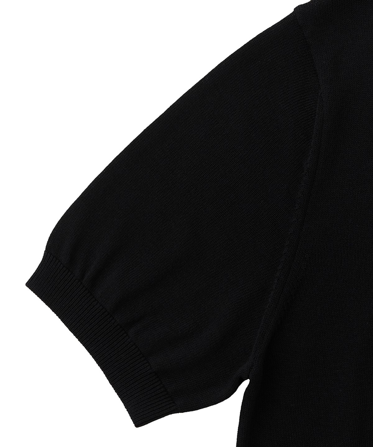 베르노(VERNO) 26SSLL Open collar knit Black