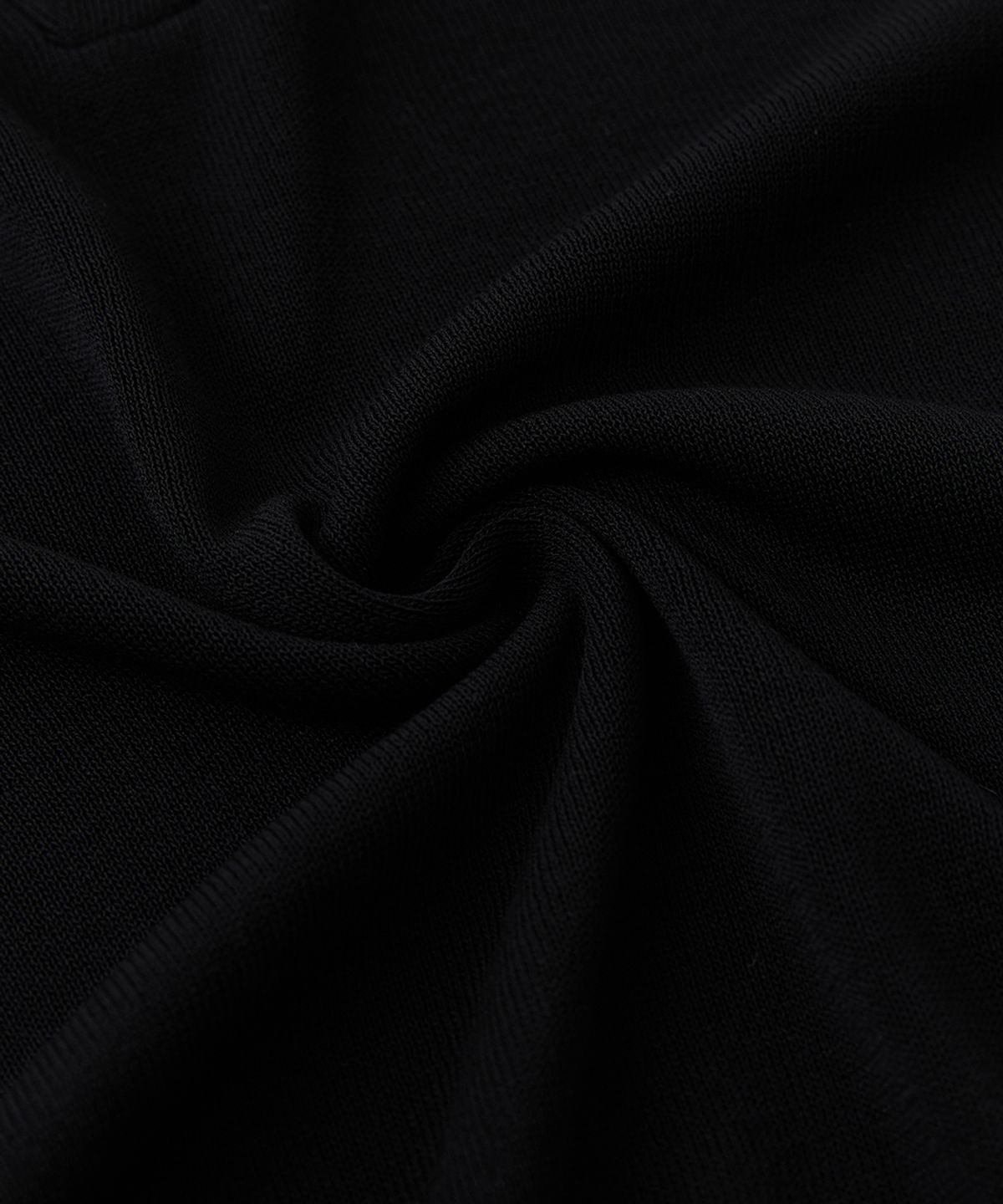 베르노(VERNO) 26SSLL Open collar knit Black