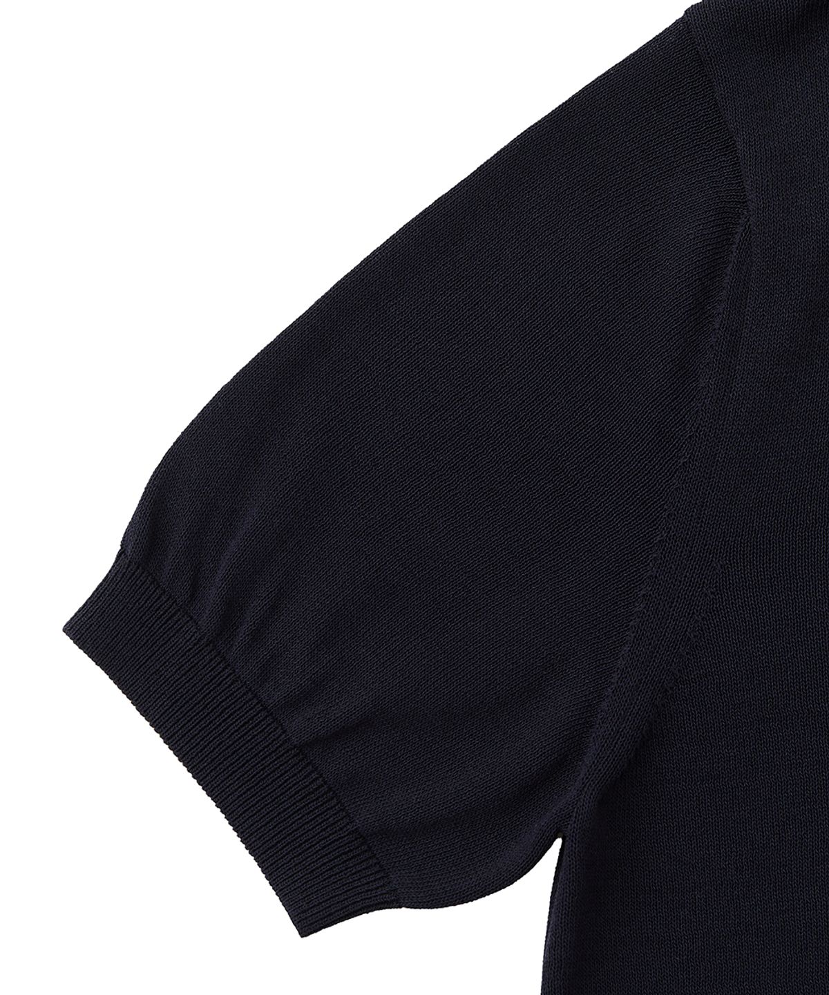 베르노(VERNO) 26SSLL Open collar knit Navy