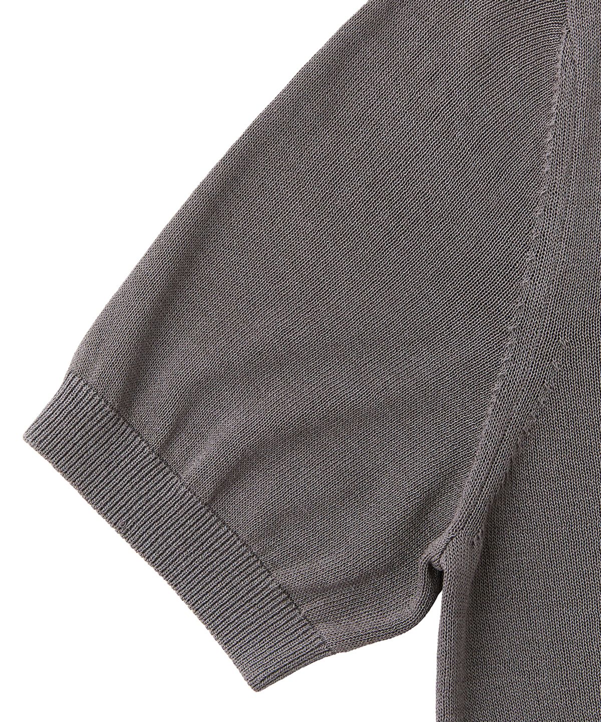 베르노(VERNO) 26SSLL Open collar knit Gray