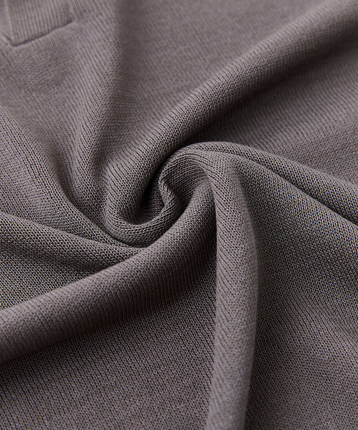 베르노(VERNO) 26SSLL Open collar knit Gray