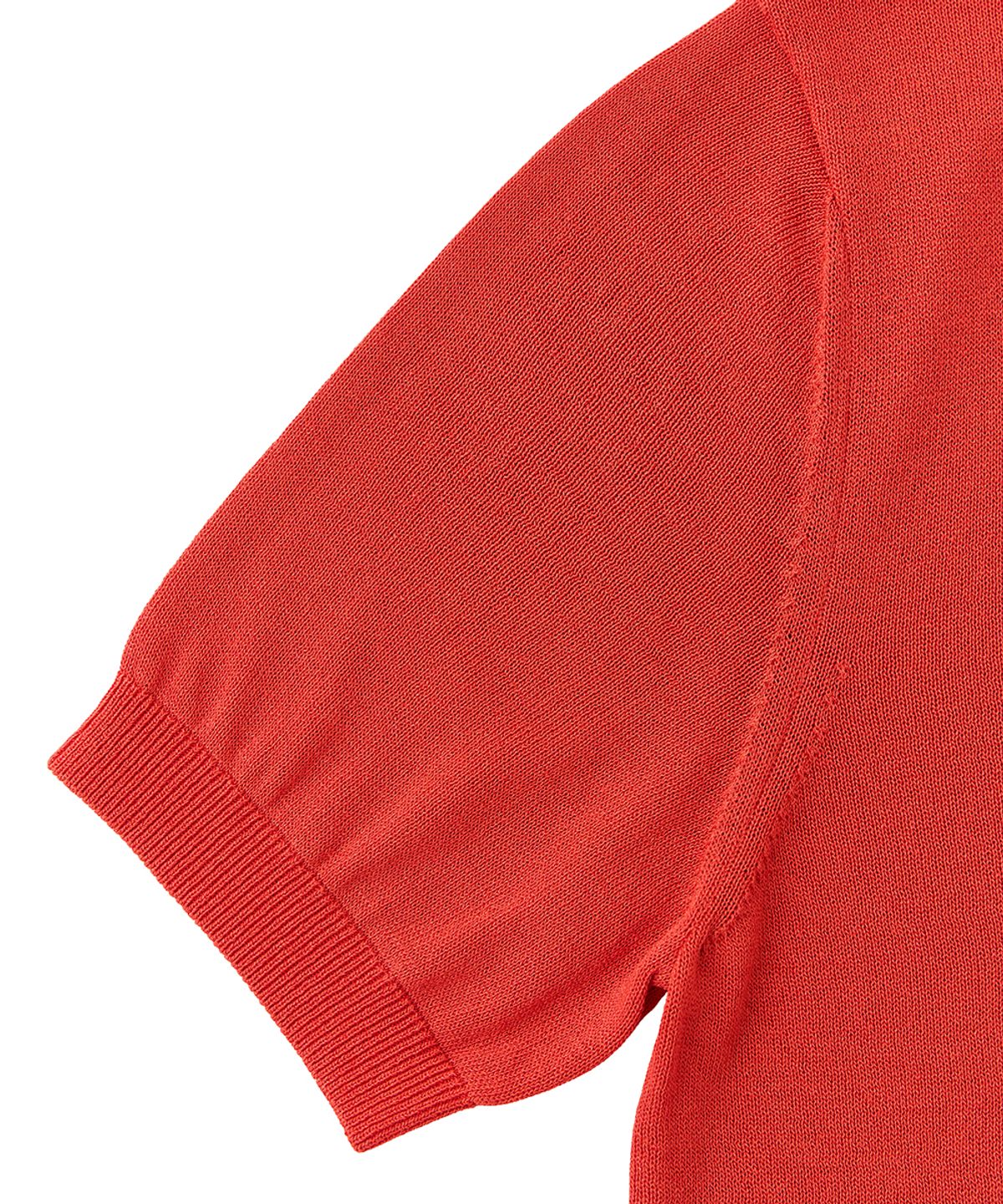 베르노(VERNO) 26SSLL Open collar knit Vermilion