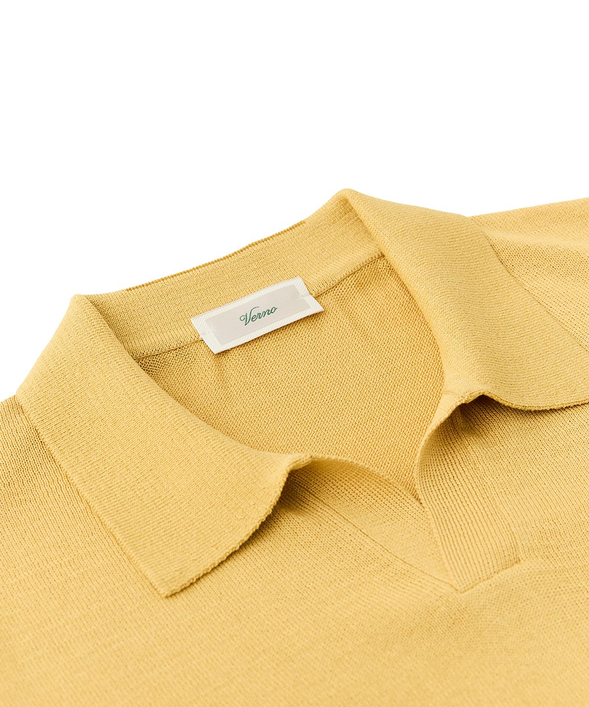베르노(VERNO) 26SSLL Open collar knit Yellow