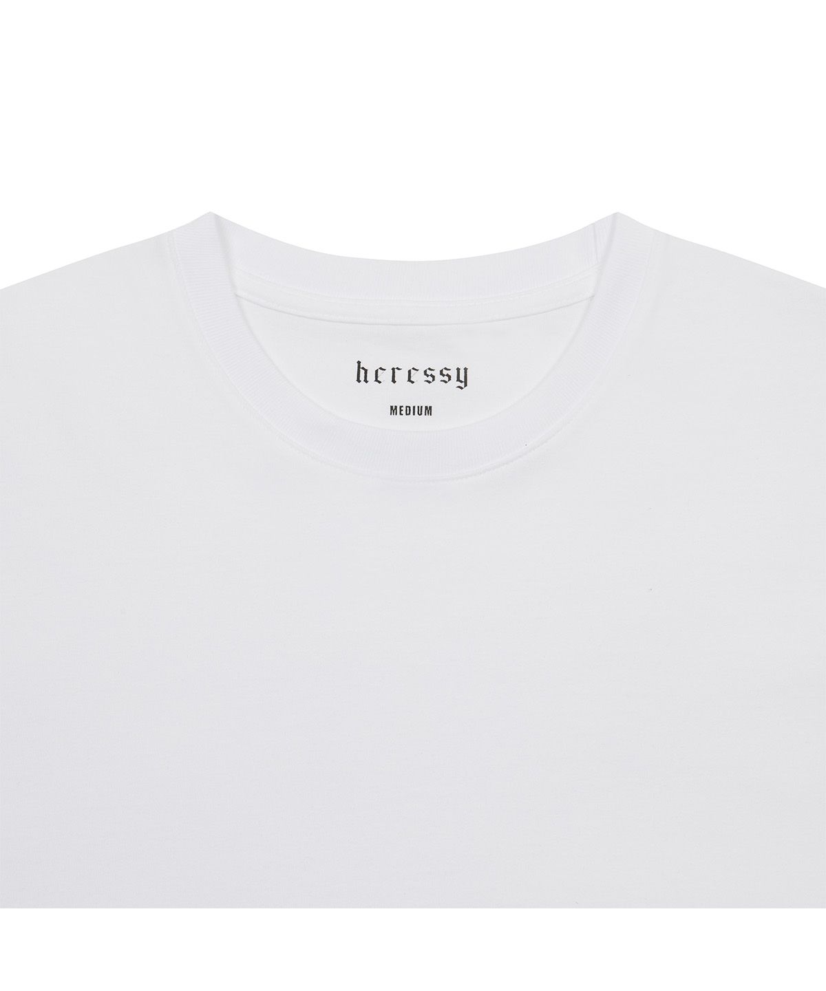 헤레시(HERESSY) 레귤러 크롭반팔티 화이트