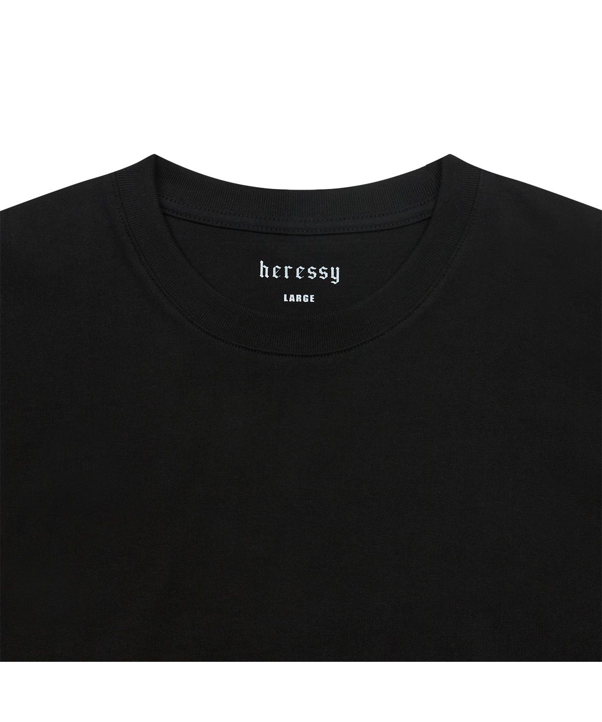 헤레시(HERESSY) 레귤러 크롭반팔티 블랙