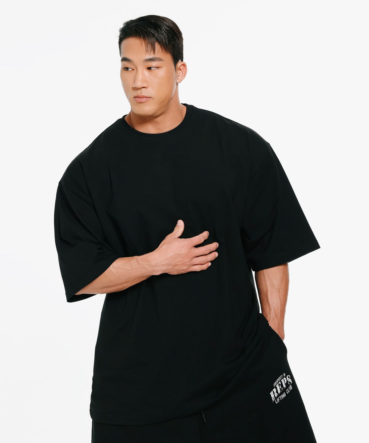 랩스온랩스(REPSONREPS) 백 그라데이션 오버핏 반팔 3컬러