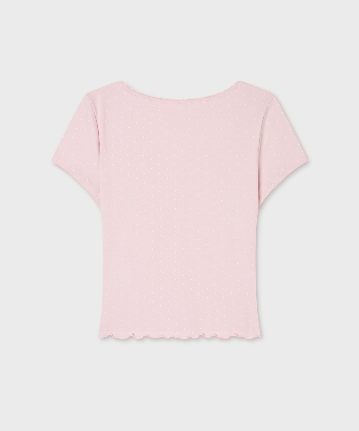 후아유(WHO.A.U) Shirring V-neck T-shirt / WHRAG2592F