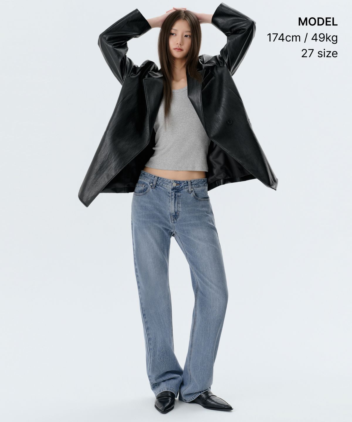 무신사 스탠다드 우먼(MUSINSA STANDARD WOMAN) 우먼즈 에센셜 스트레이트 데님 팬츠 [라이트 인디고]