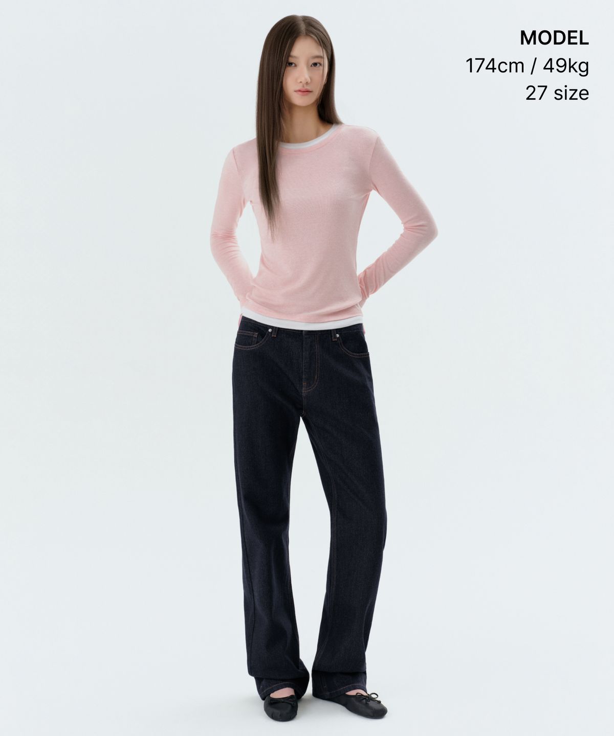 무신사 스탠다드 우먼(MUSINSA STANDARD WOMAN) 우먼즈 에센셜 스트레이트 데님 팬츠 [딥 인디고]