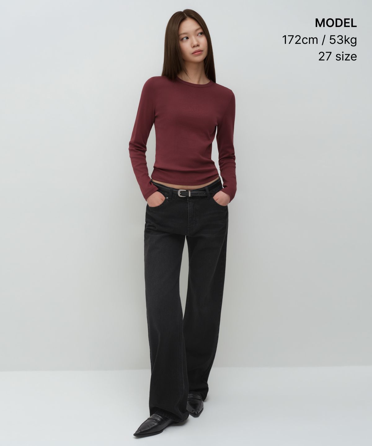 무신사 스탠다드 우먼(MUSINSA STANDARD WOMAN) 우먼즈 에센셜 루즈 스트레이트 데님 팬츠 [워시드 블랙]