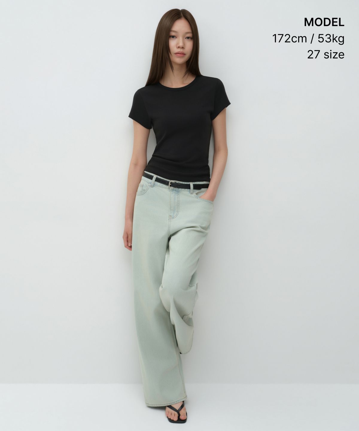 무신사 스탠다드 우먼(MUSINSA STANDARD WOMAN) 우먼즈 에센셜 엑스트라 와이드 데님 팬츠 [러스티 스카이 블루]