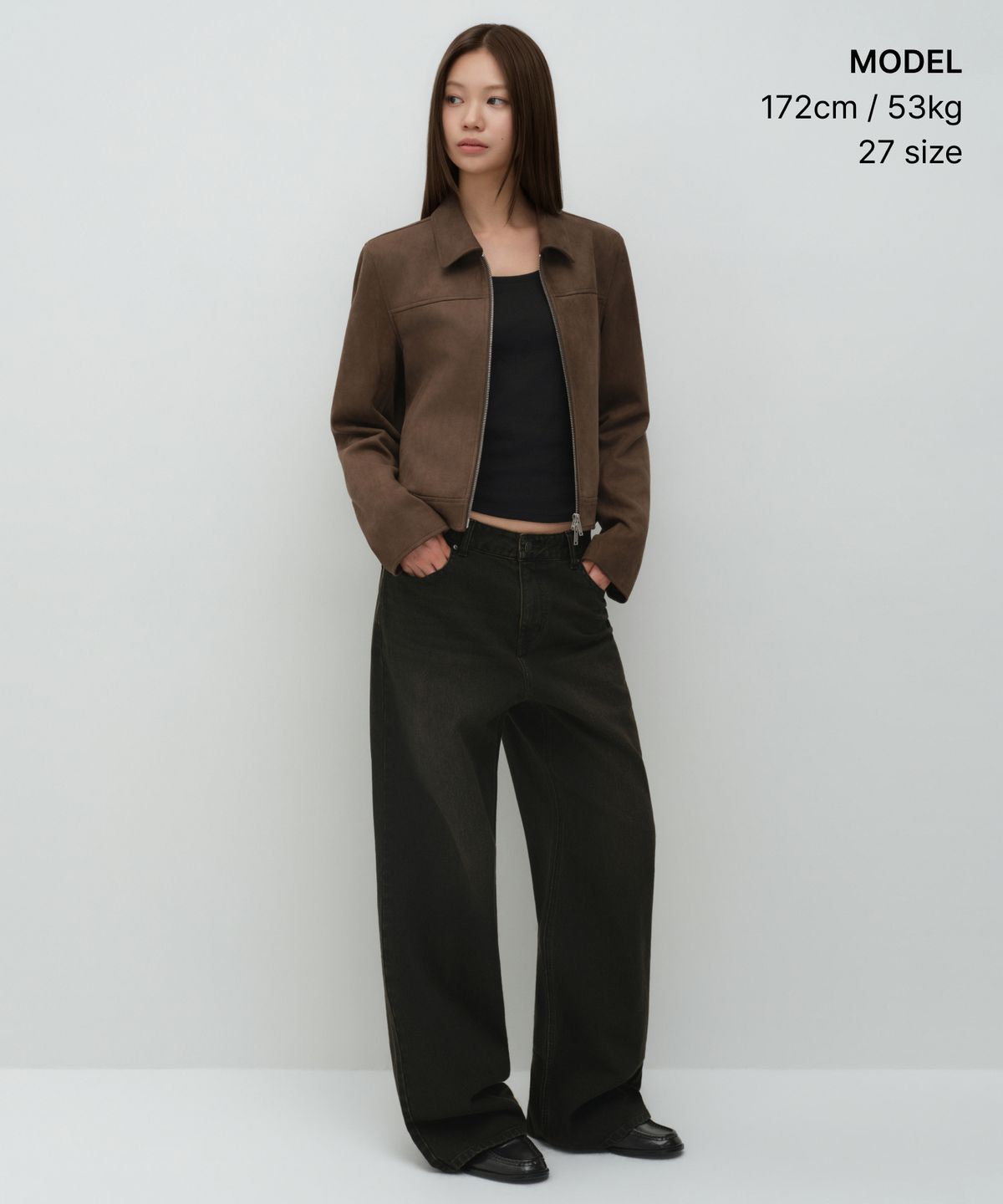 무신사 스탠다드 우먼(MUSINSA STANDARD WOMAN) 우먼즈 에센셜 엑스트라 와이드 데님 팬츠 [러스티 블랙]