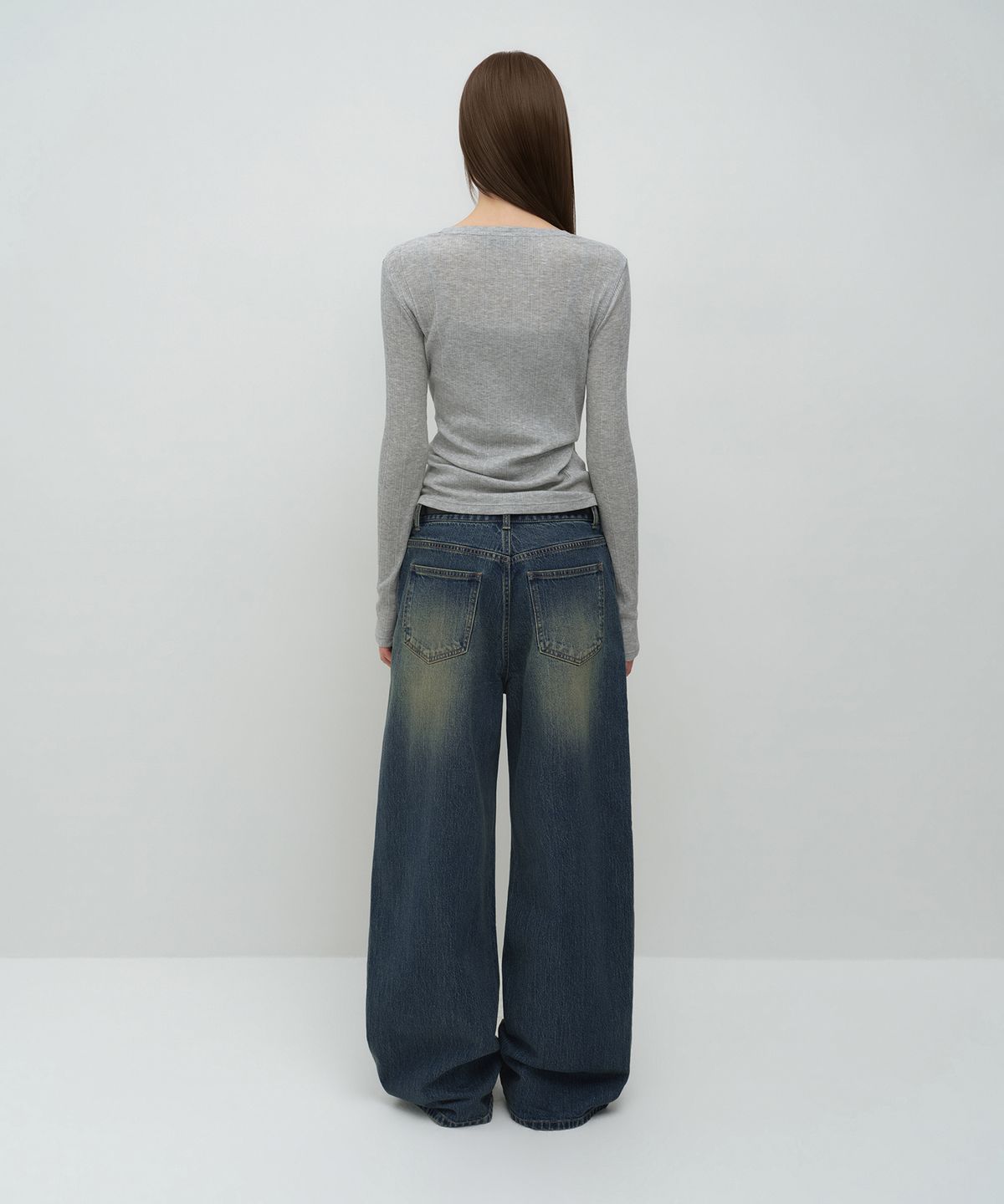 무신사 스탠다드 우먼(MUSINSA STANDARD WOMAN) 우먼즈 에센셜 엑스트라 와이드 데님 팬츠 [러스티 블루]