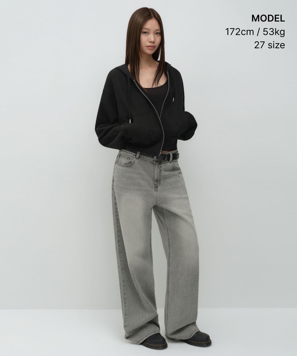 무신사 스탠다드 우먼(MUSINSA STANDARD WOMAN) 우먼즈 에센셜 엑스트라 와이드 데님 팬츠 [러스티 라이트 그레이]