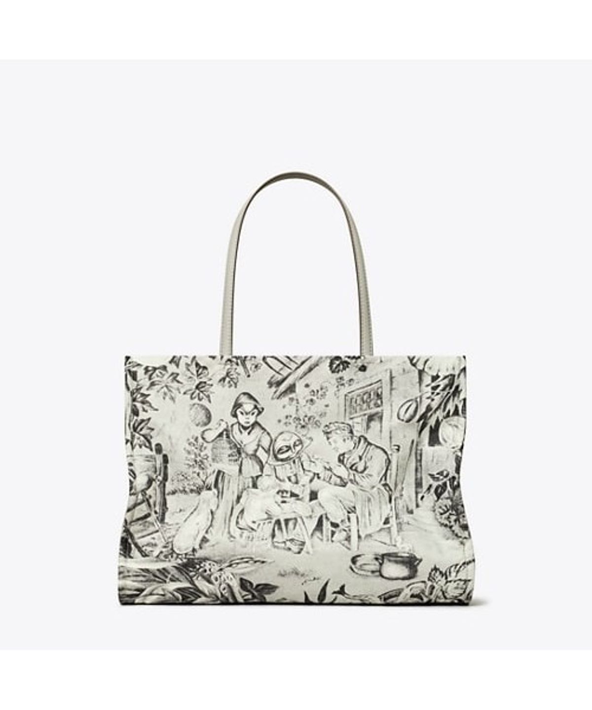 토리버치(TORYBURCH) 엘라 프린티드 스몰 토트 - 그레이