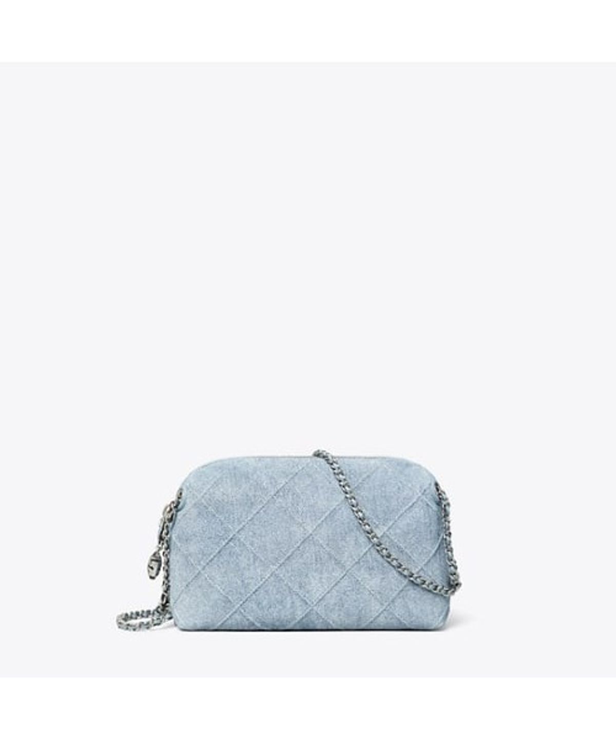 토리버치(TORYBURCH) 플레밍 데님프린트 스웨이드 소프트 크로스바디 백 - 데님