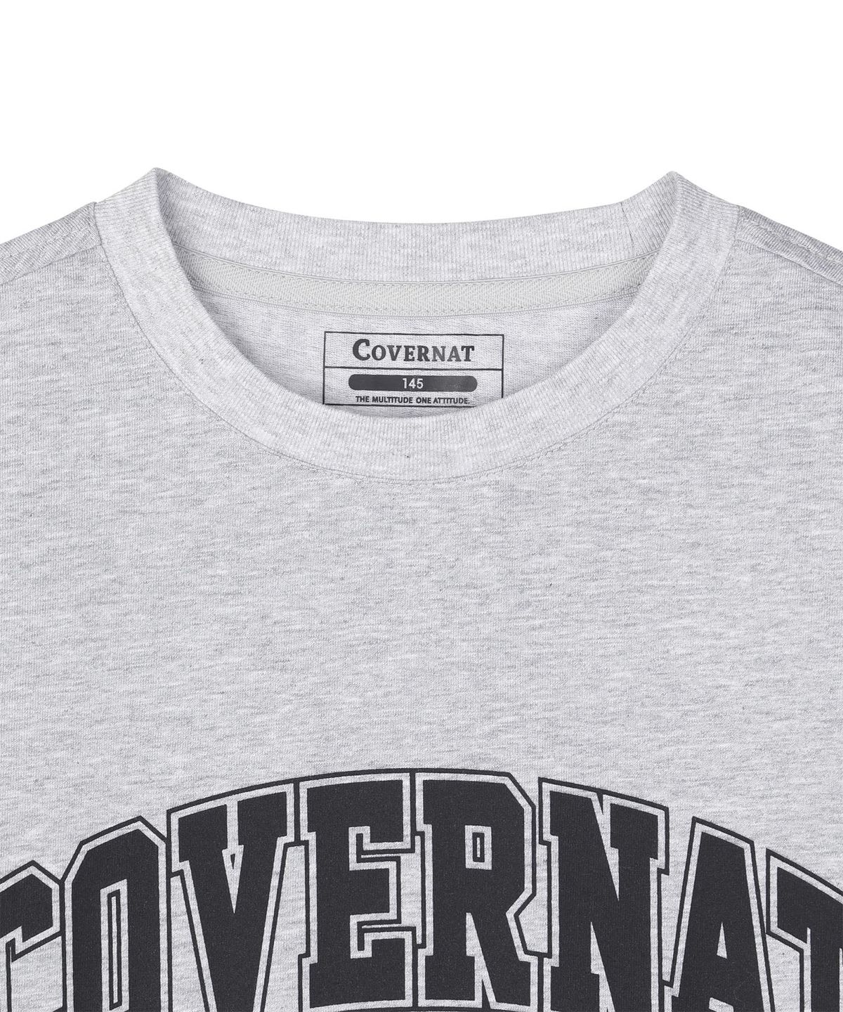커버낫 키즈(COVERNAT KIDS) 아치로고 티셔츠 커버셋 멜란지 그레이 CK2602SU01BK