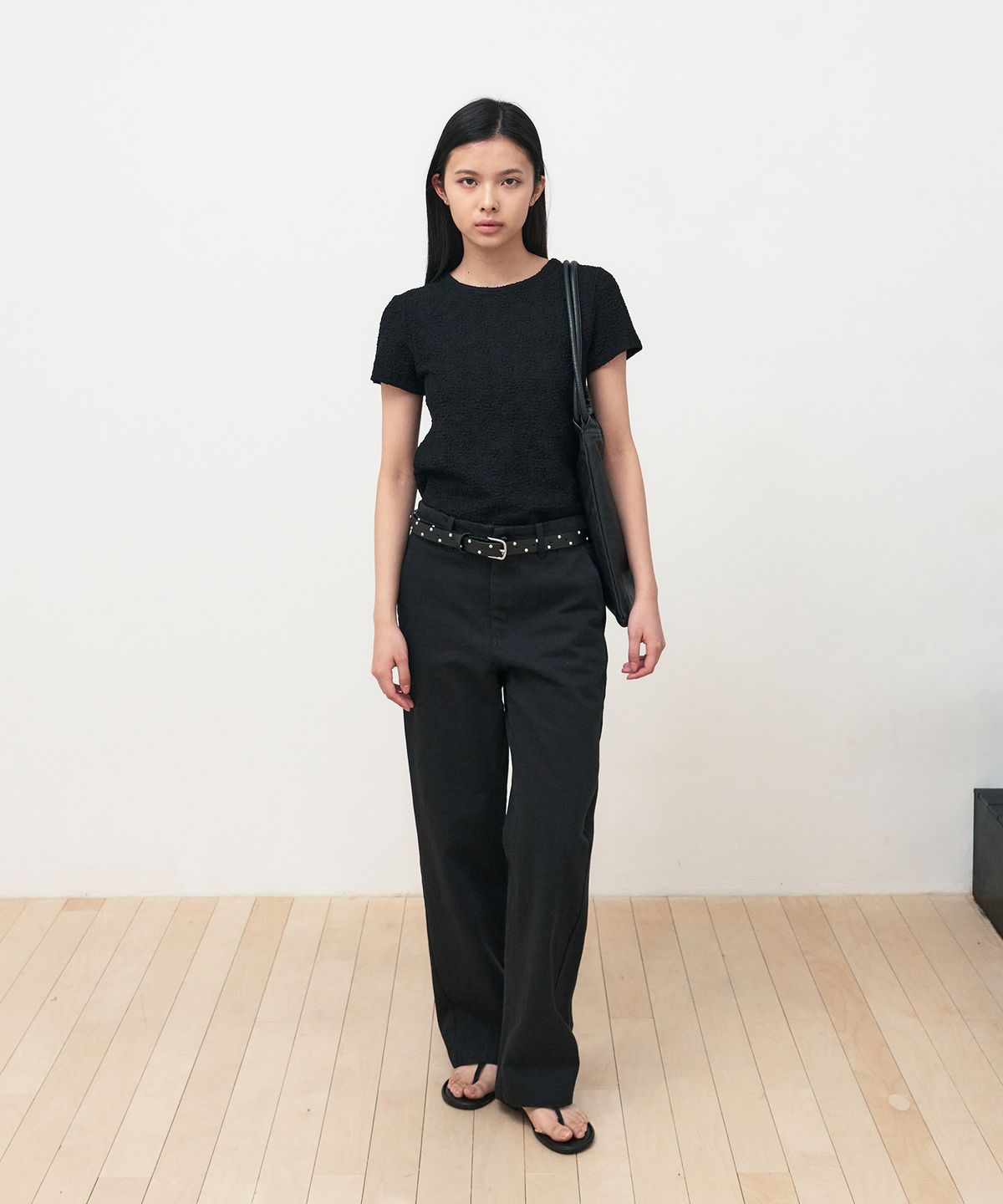 시스에이(SIS A) 스트레이트 엔두어 워싱 코튼 팬츠 [black]