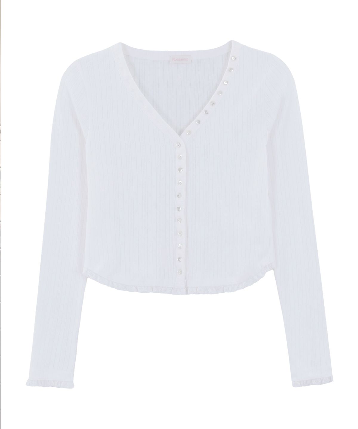 로잔느(ROSEANNE) Sweet Dreams Button Cardigan (White)