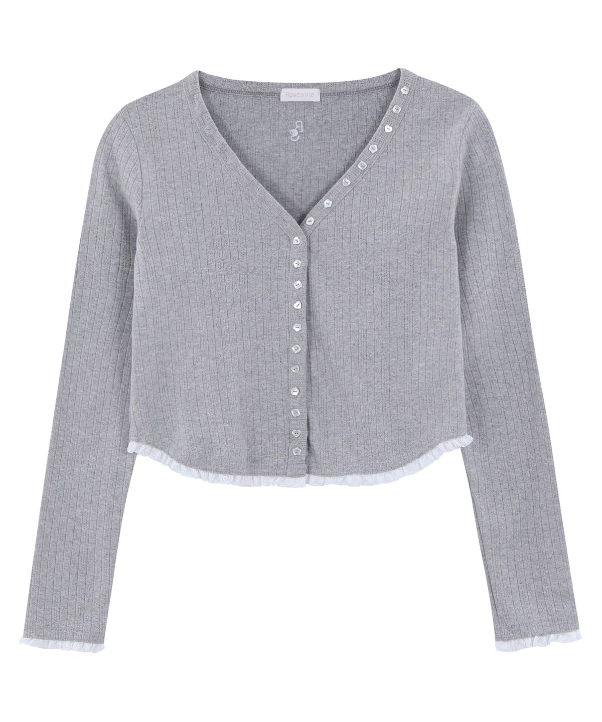 로잔느(ROSEANNE) Sweet Dreams Button Cardigan (Gray)