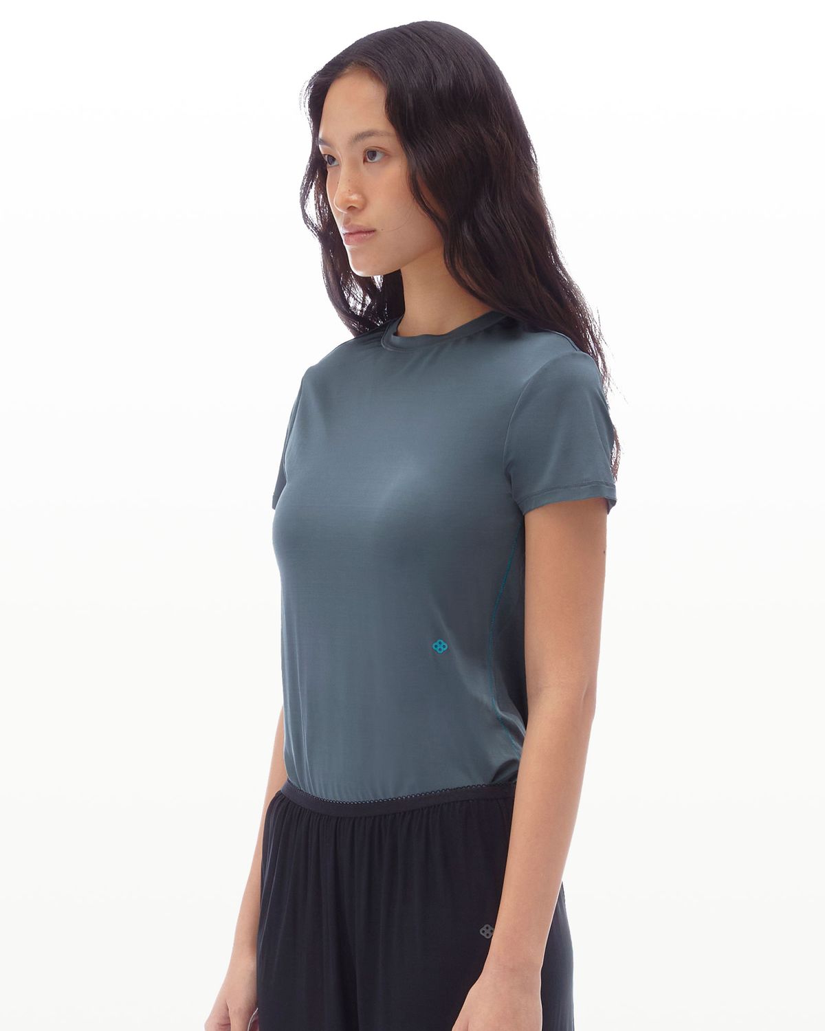 후포(HOOPOE) cool-touch regular fit t-shirts_Celadon Gray