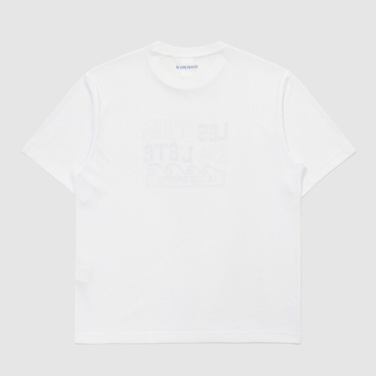 르꼬끄(LECOQ) 유니 레터 루즈핏 반팔티  - 화이트 QR223LRS64