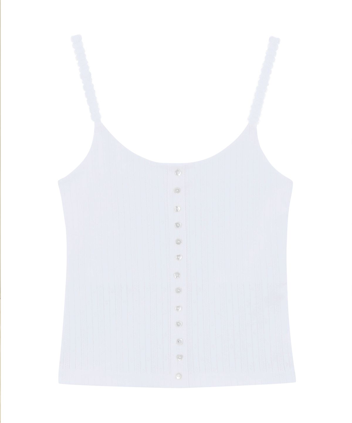 로잔느(ROSEANNE) Sweet Dreams Button Cami Top (White)