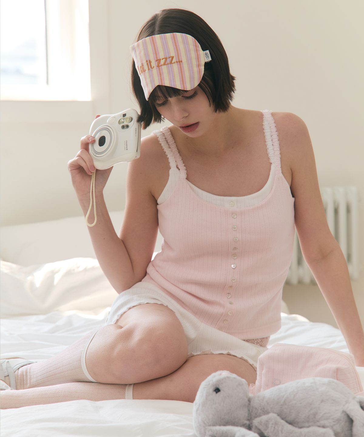 로잔느(ROSEANNE) Sweet Dreams Button Cami Top (Pink)