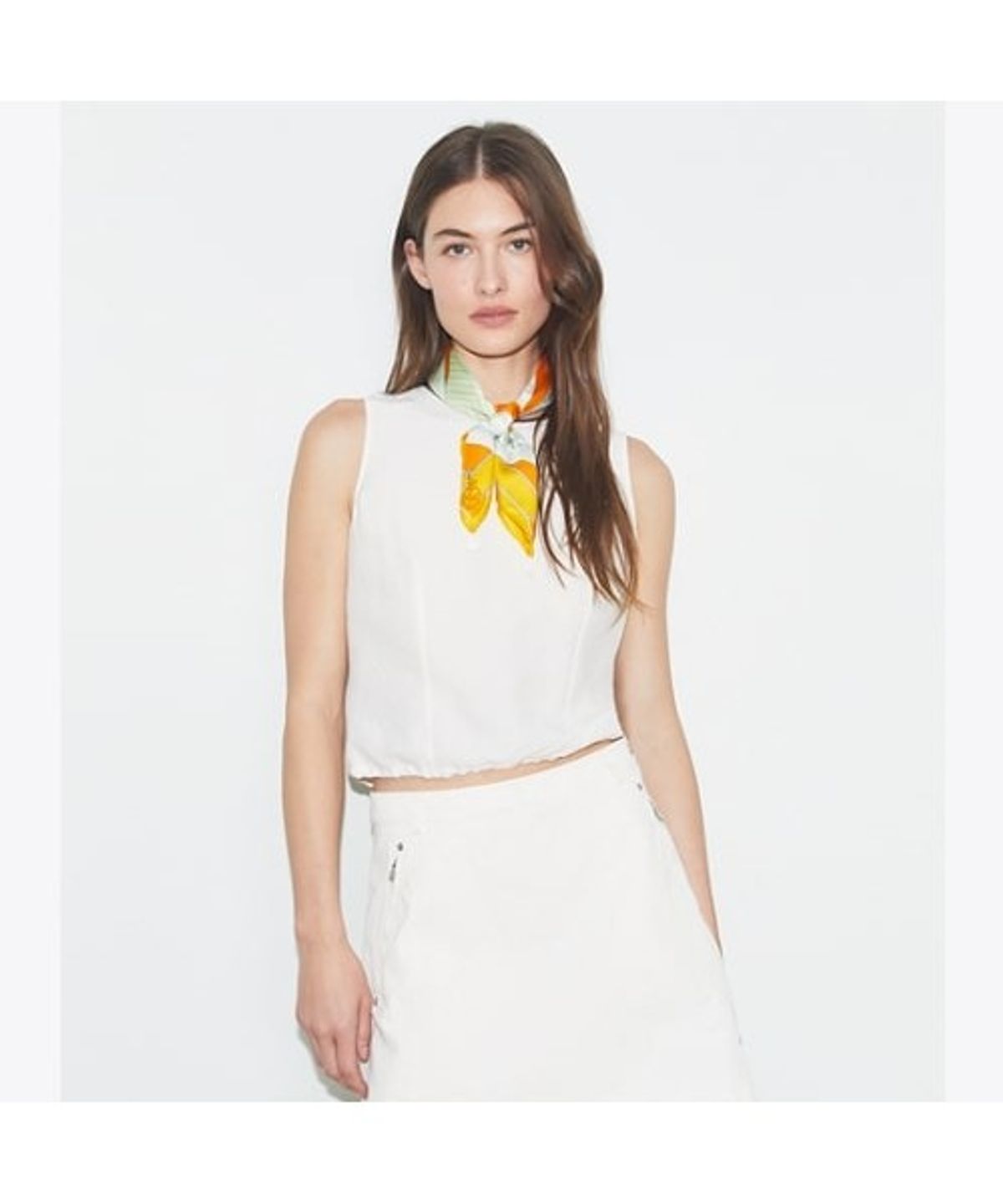 토리버치(TORYBURCH) 세일보트 스파이럴 네커치프 - 오렌지