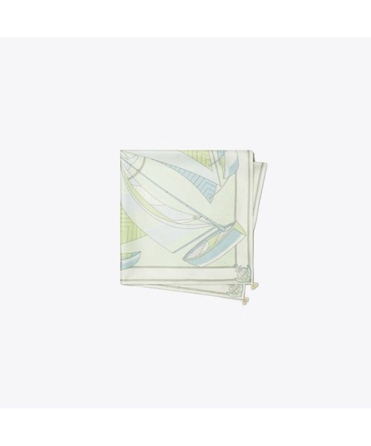 토리버치(TORYBURCH) 세일보트 스파이럴 실크 스퀘어 - 민트