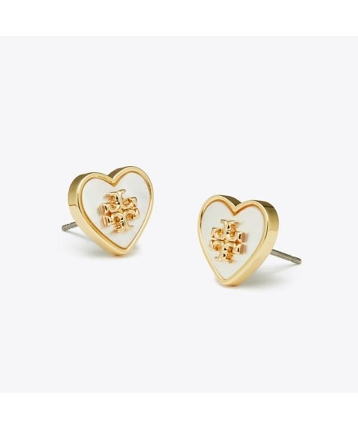 토리버치(TORYBURCH) 포겟 미 낫 하트 스터드 이어링 - 토리 골드 / 마더 오브 펄