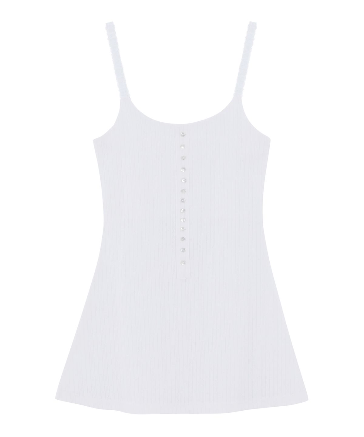 로잔느(ROSEANNE) Sweet Dreams Button Mini Dress (White)