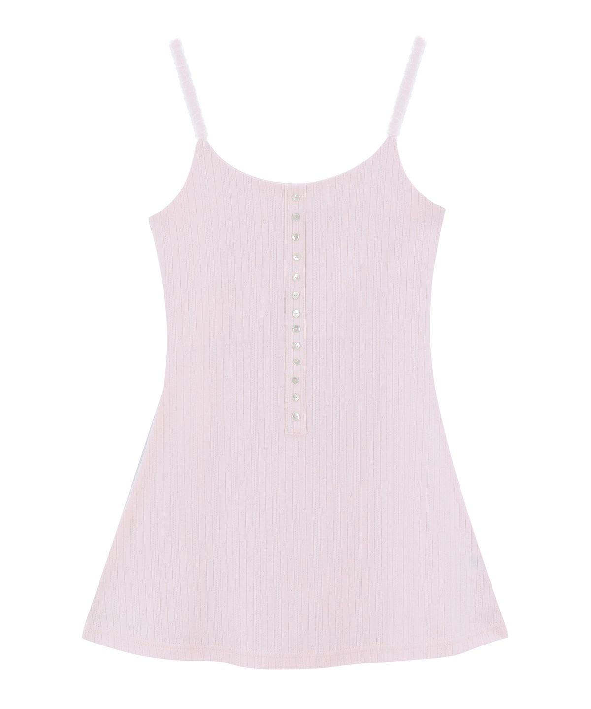 로잔느(ROSEANNE) Sweet Dreams Button Mini Dress (Pink)