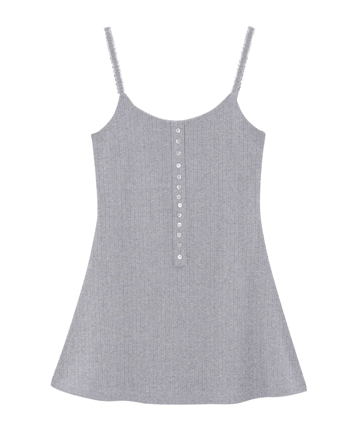 로잔느(ROSEANNE) Sweet Dreams Button Mini Dress (Gray)