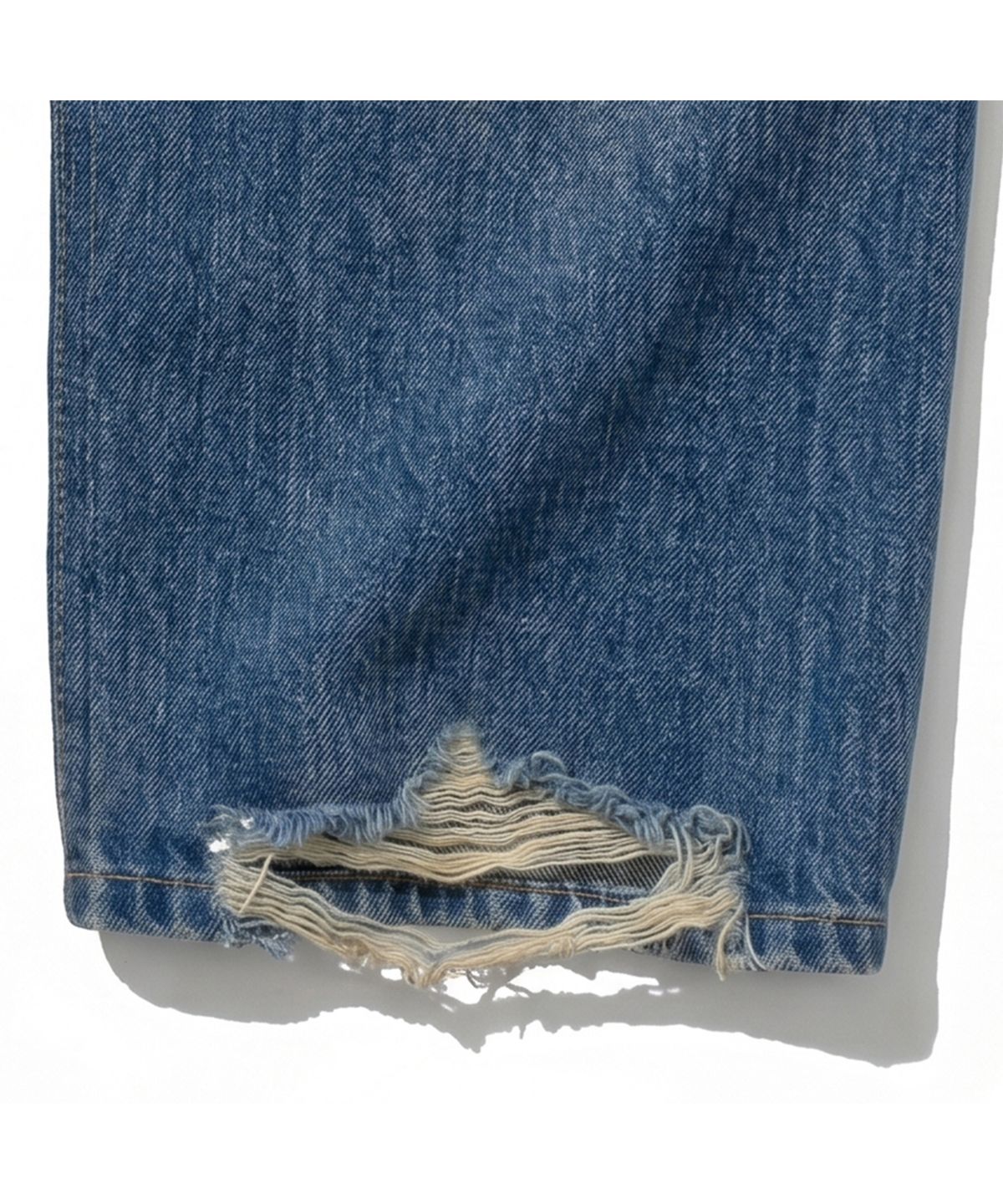 엑스트라오디너리(EXTRAORDINARY) VINTAGE WASHED DOUBLE KNEE DENIM BLUE