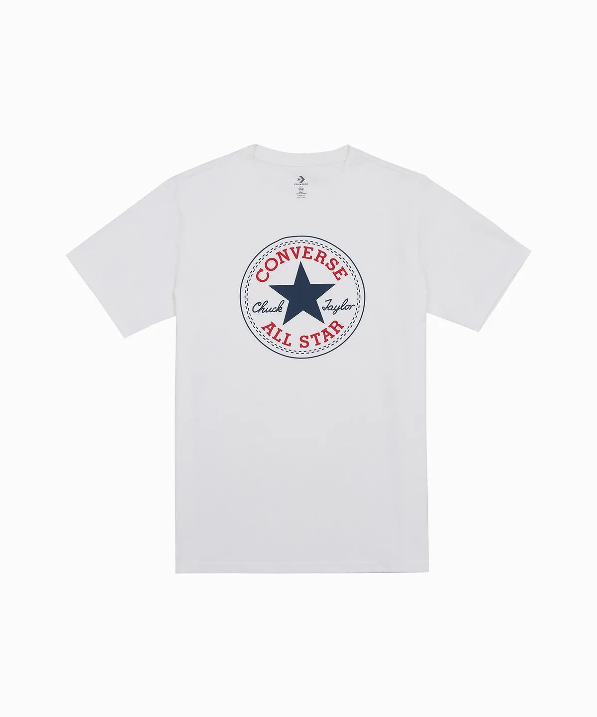 컨버스(CONVERSE) 올스타 패치 스탠다드 핏 티셔츠 화이트 MCH737-001