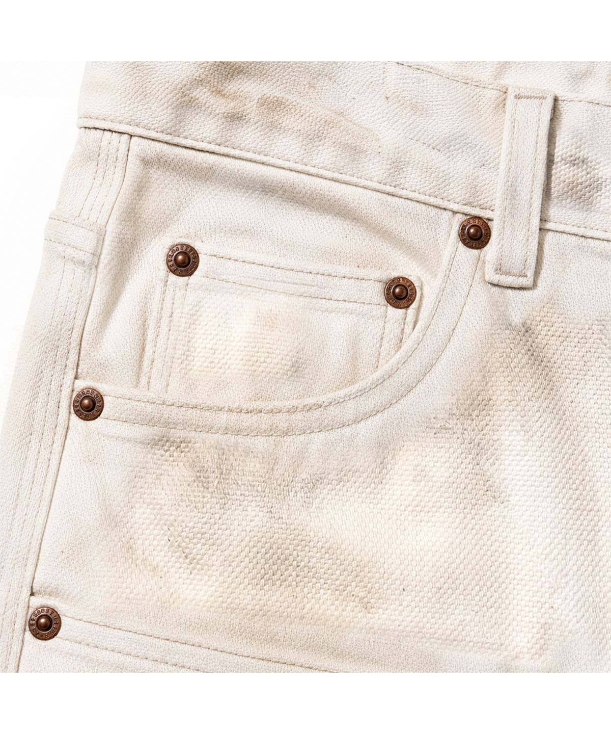 엑스트라오디너리(EXTRAORDINARY) OIL WASHED OXFORD DOUBLE KNEE SHORT IVORY