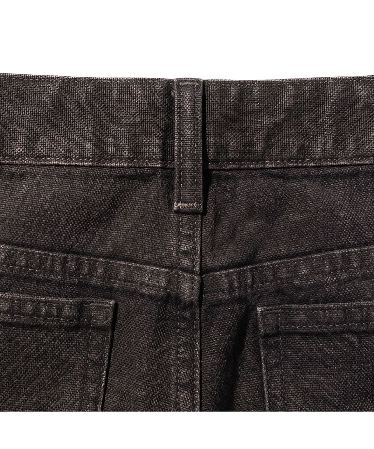 엑스트라오디너리(EXTRAORDINARY) WASHED OXFORD DOUBLE KNEE SHORT BLACK