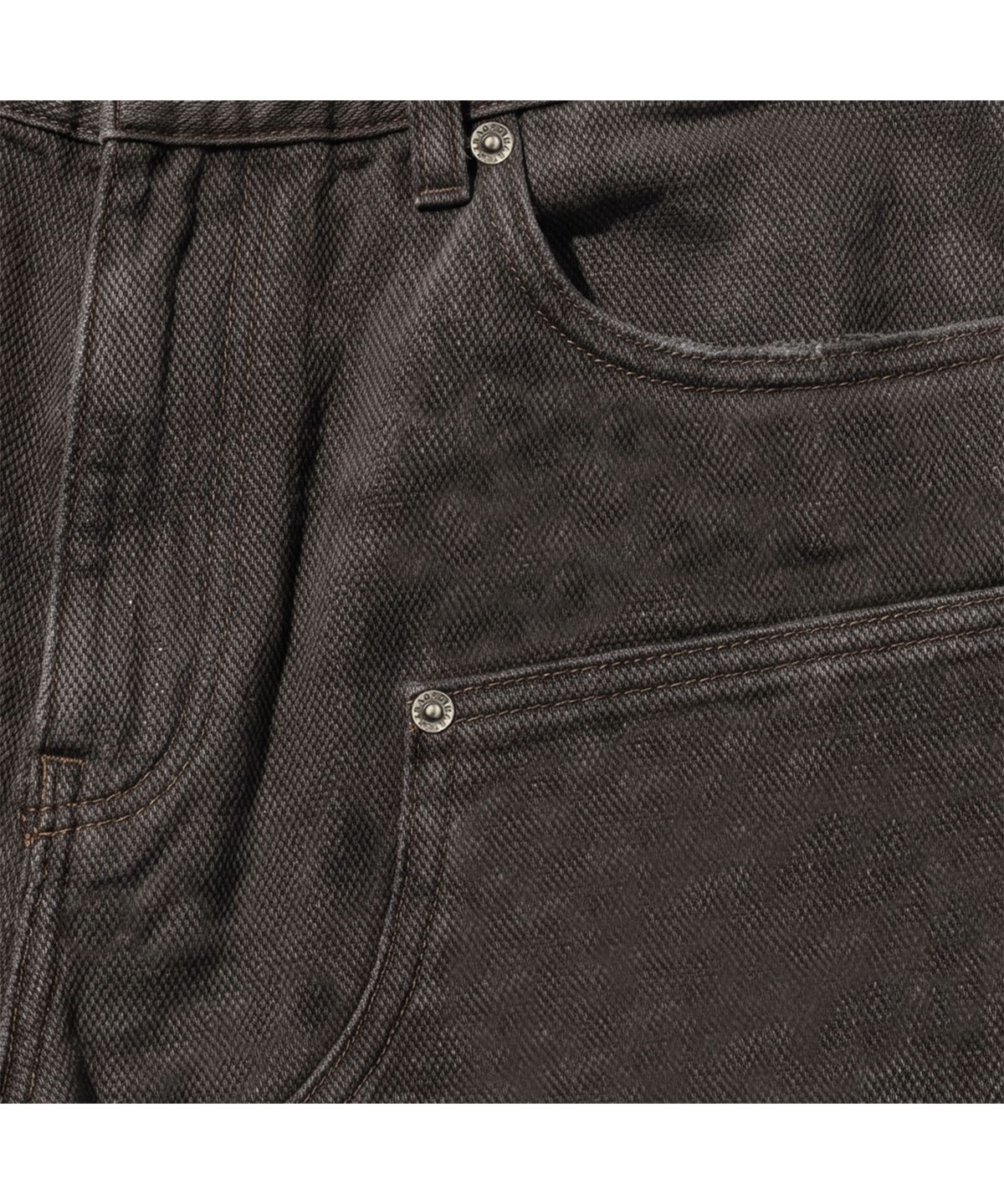 엑스트라오디너리(EXTRAORDINARY) WASHED OXFORD DOUBLE KNEE SHORT BLACK