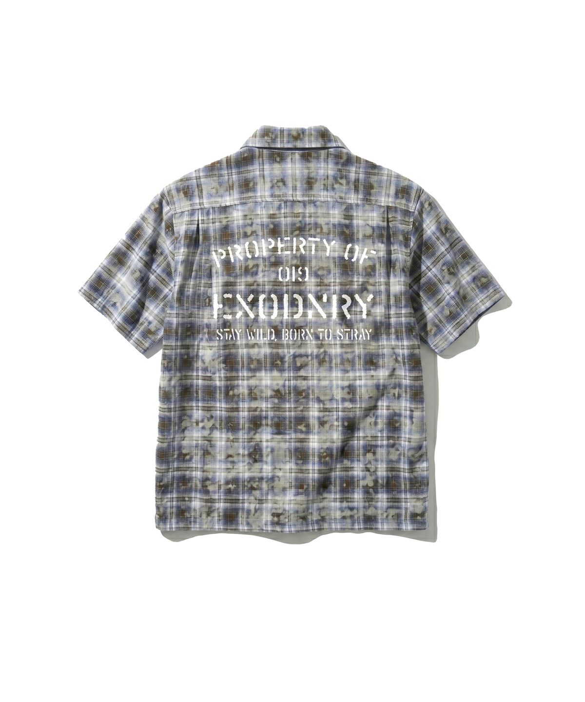 엑스트라오디너리(EXTRAORDINARY) BLEACH WASHED PLAID SHIRT BROWN