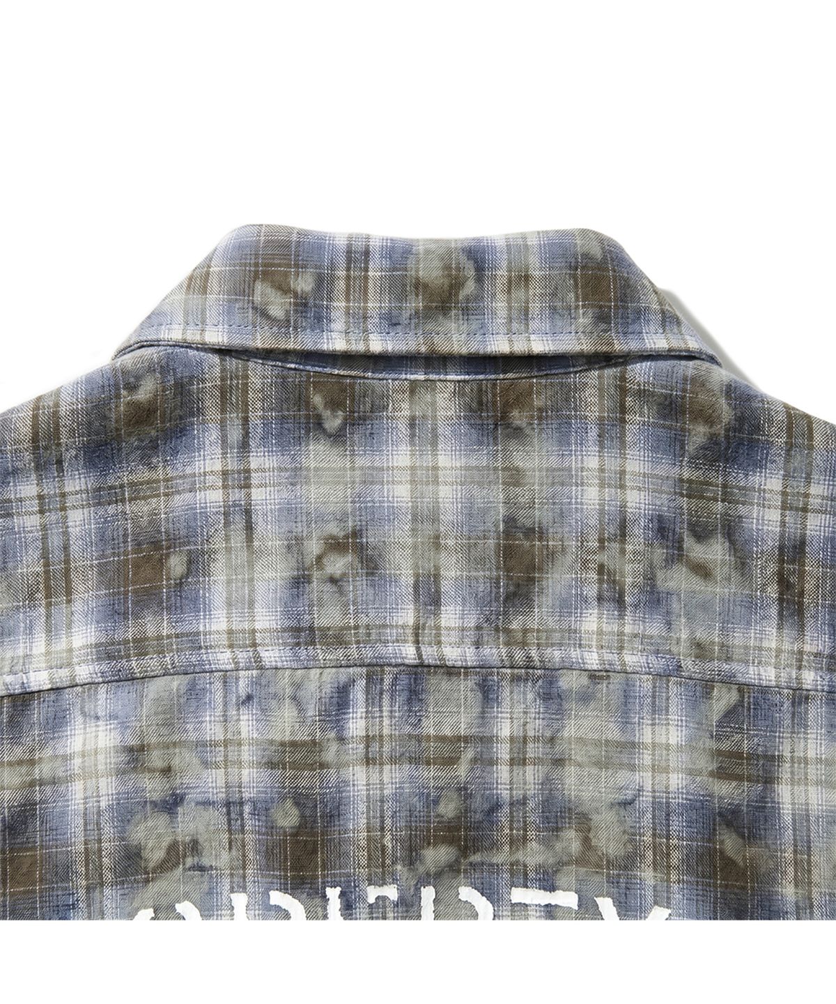 엑스트라오디너리(EXTRAORDINARY) BLEACH WASHED PLAID SHIRT BROWN