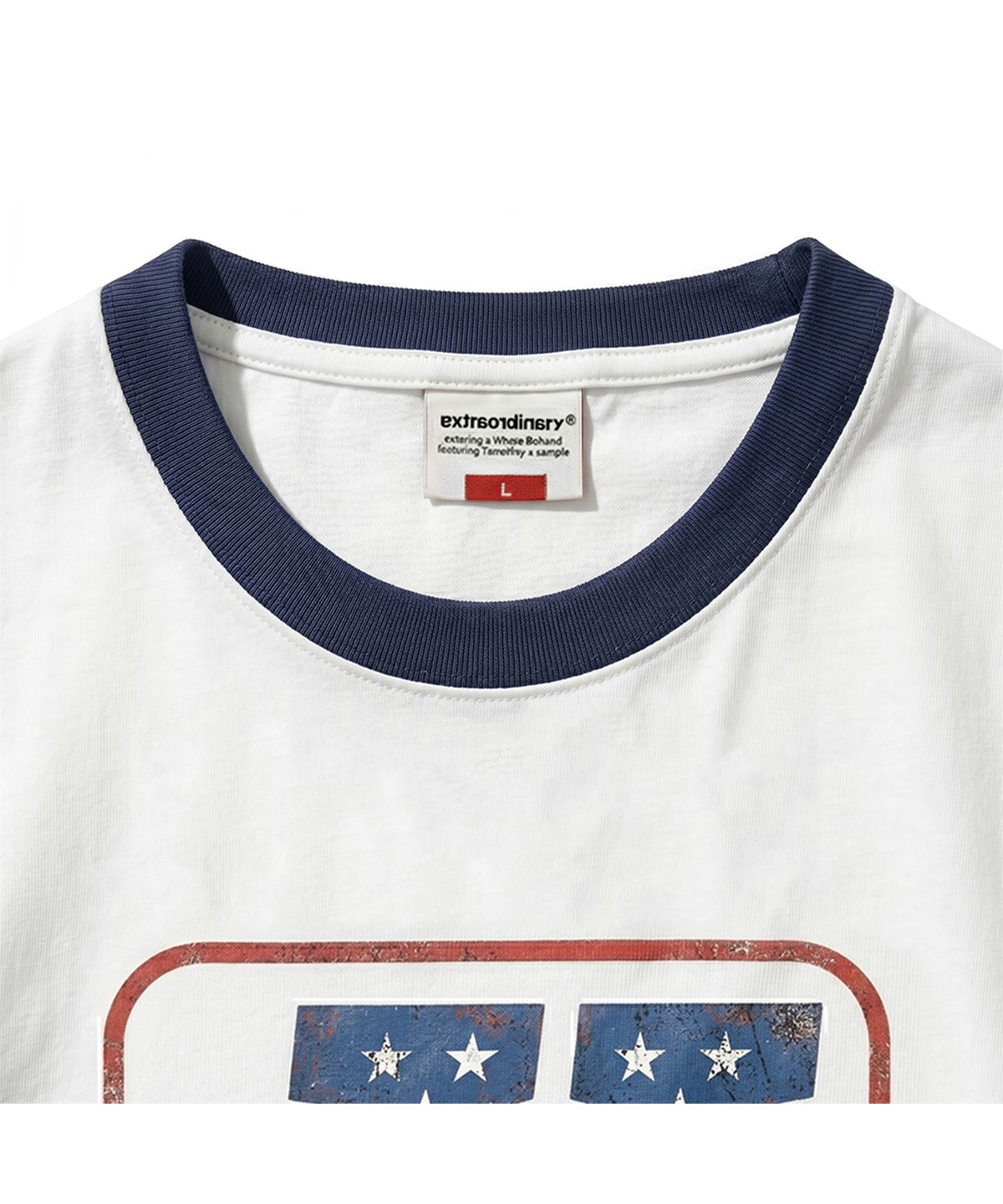 엑스트라오디너리(EXTRAORDINARY) NUMBER X RINGER TEE OFF WHITE