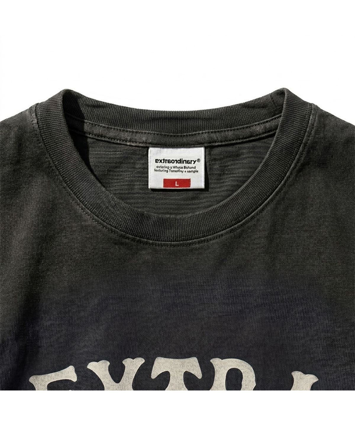 엑스트라오디너리(EXTRAORDINARY) PIGMENT RANCH POCKET TEE CHARCOAL