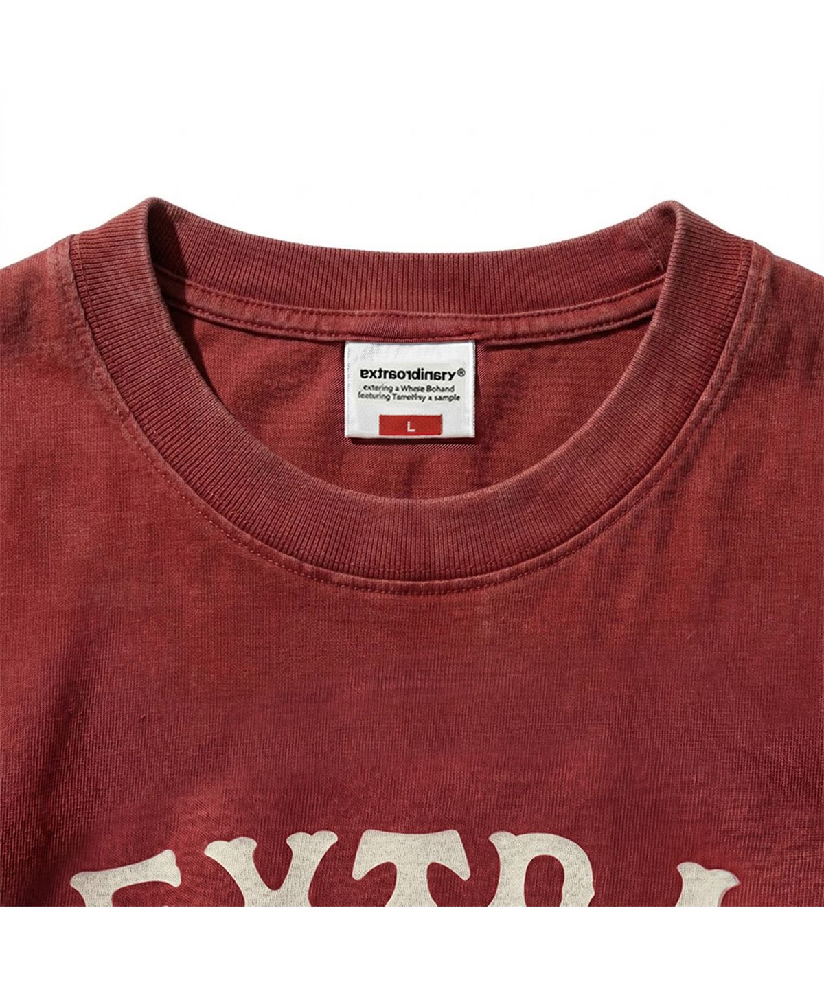 엑스트라오디너리(EXTRAORDINARY) PIGMENT RANCH POCKET TEE RED