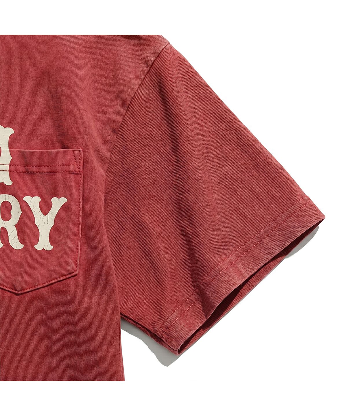 엑스트라오디너리(EXTRAORDINARY) PIGMENT RANCH POCKET TEE RED